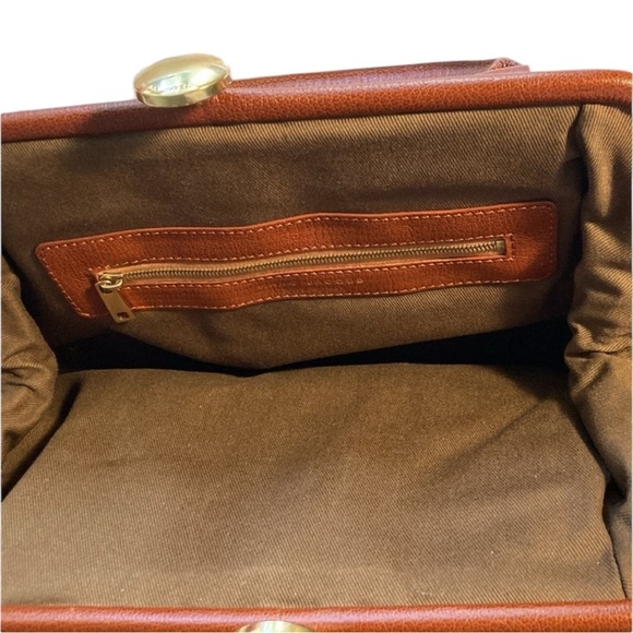 Marc Jacobs Stam Purse Satchel Frame Quilted Leather Gold Chain Kiss Lock(Rare) - Picture 12 of 15